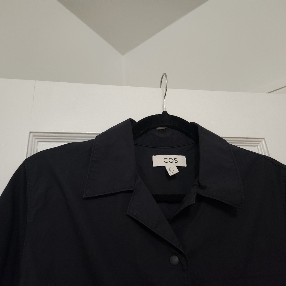 COS Shell Panel Bowling Shirt Size XS in black - Picture 4 of 14